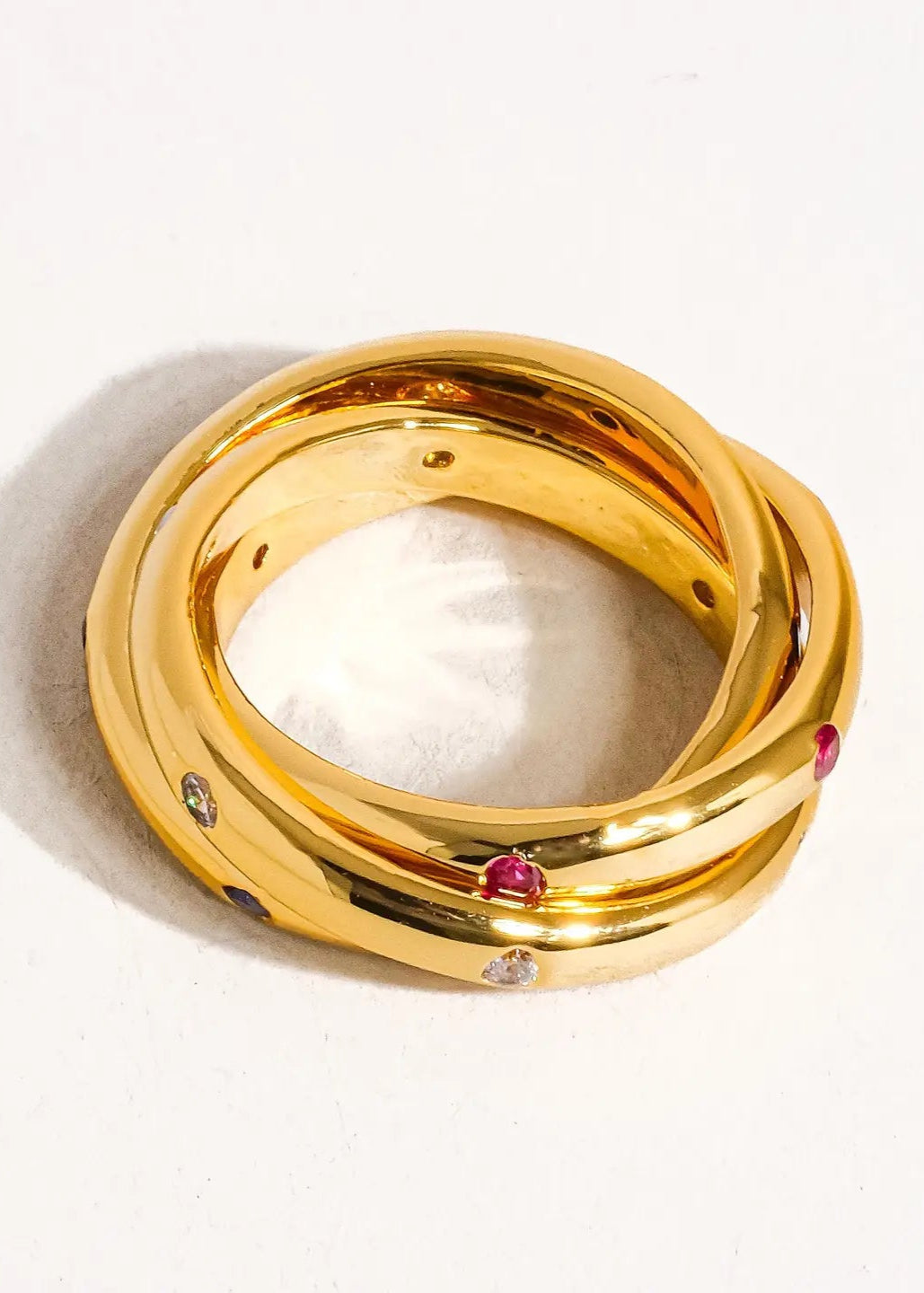 Gold Multi Stone Wrap Ring