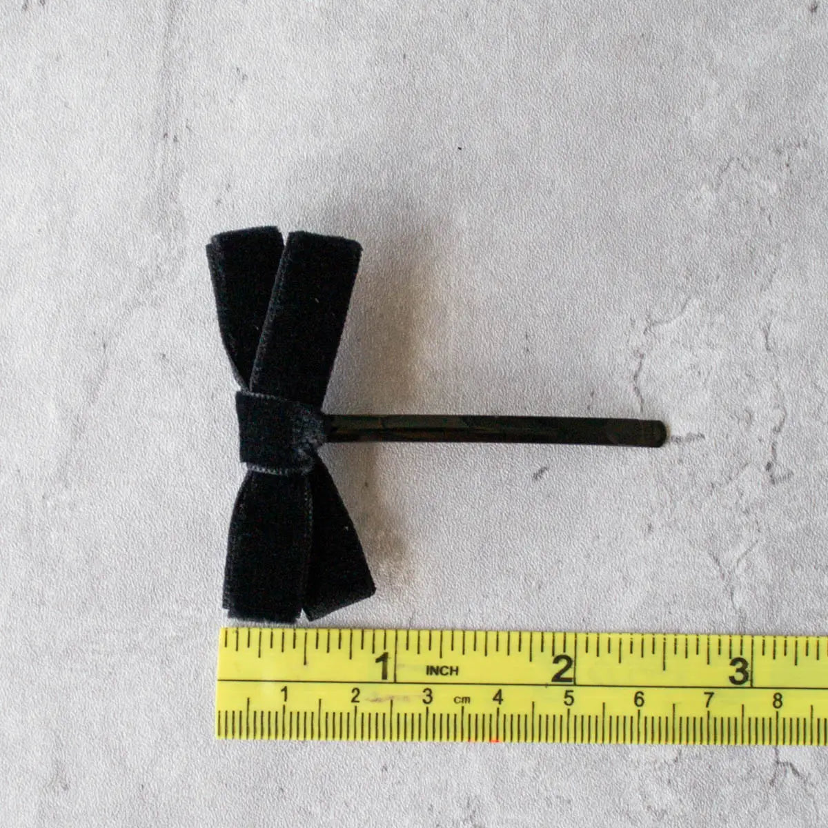 Velvet Bow Hair Bobby Pin