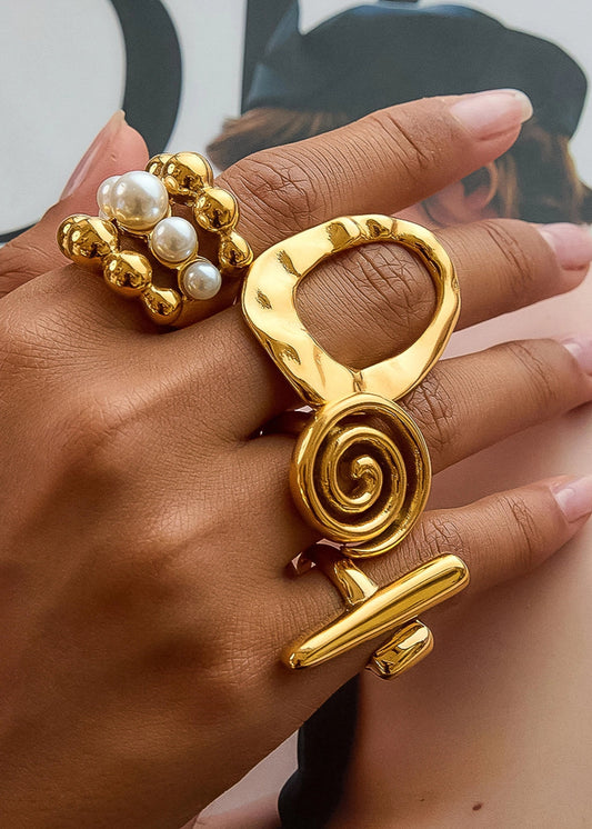 Orlisse-Spiral Statement Ring