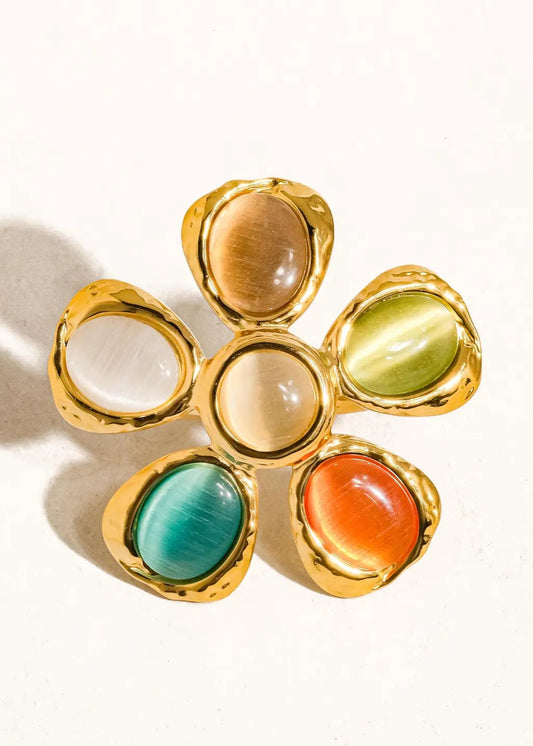 Stephane Stone Floral Ring