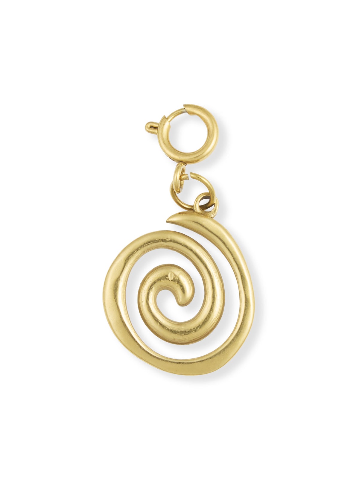 Large Gold Swirl Charm