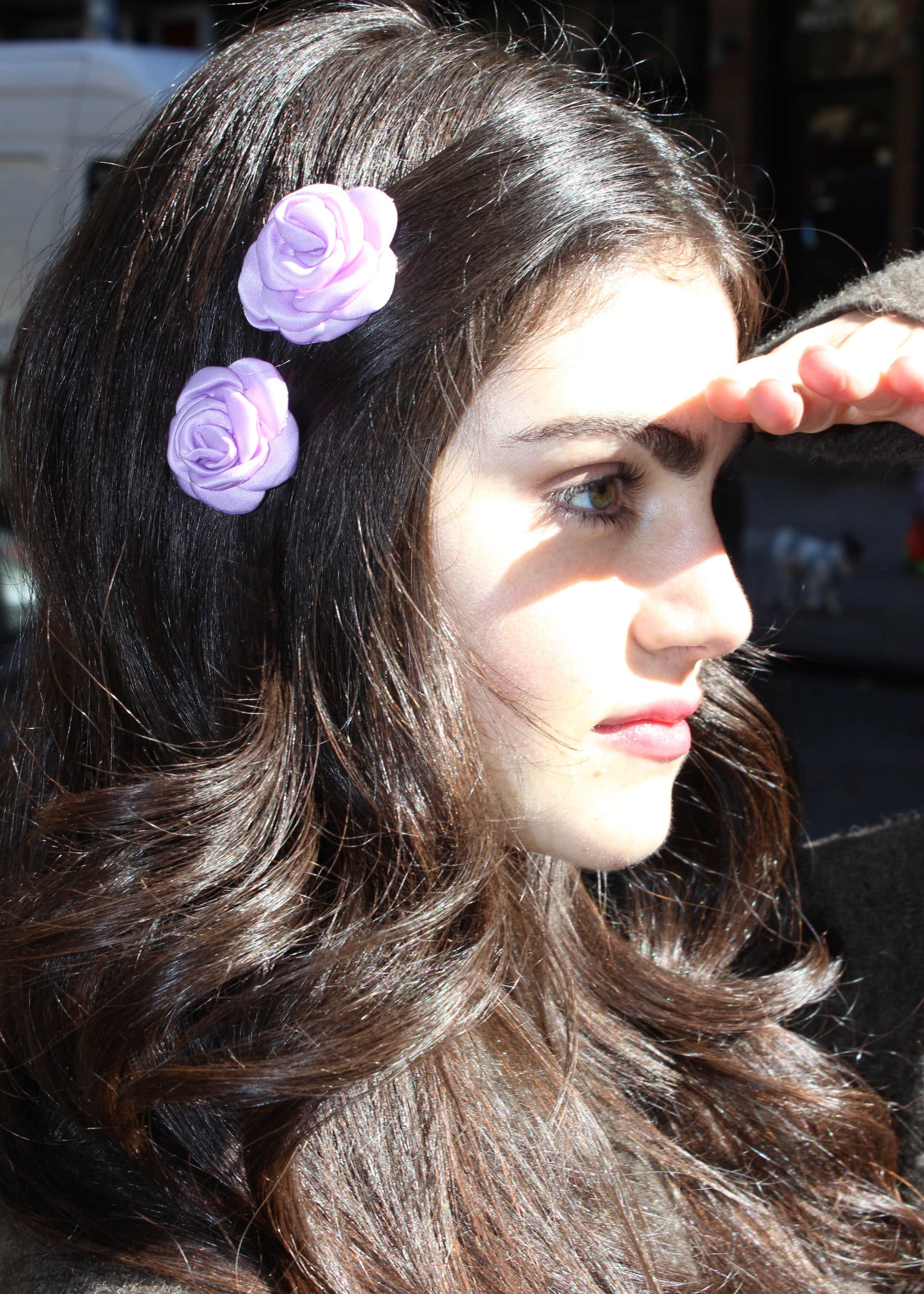 Rose Satin Hair Pin