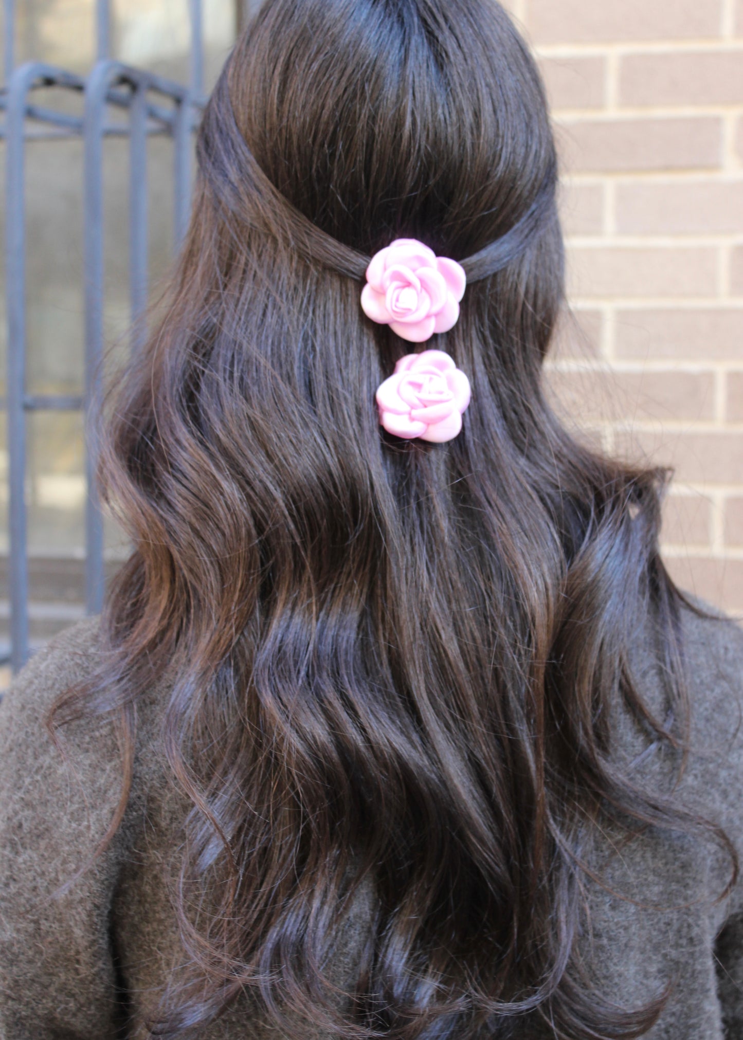 Rose Satin Hair Pin