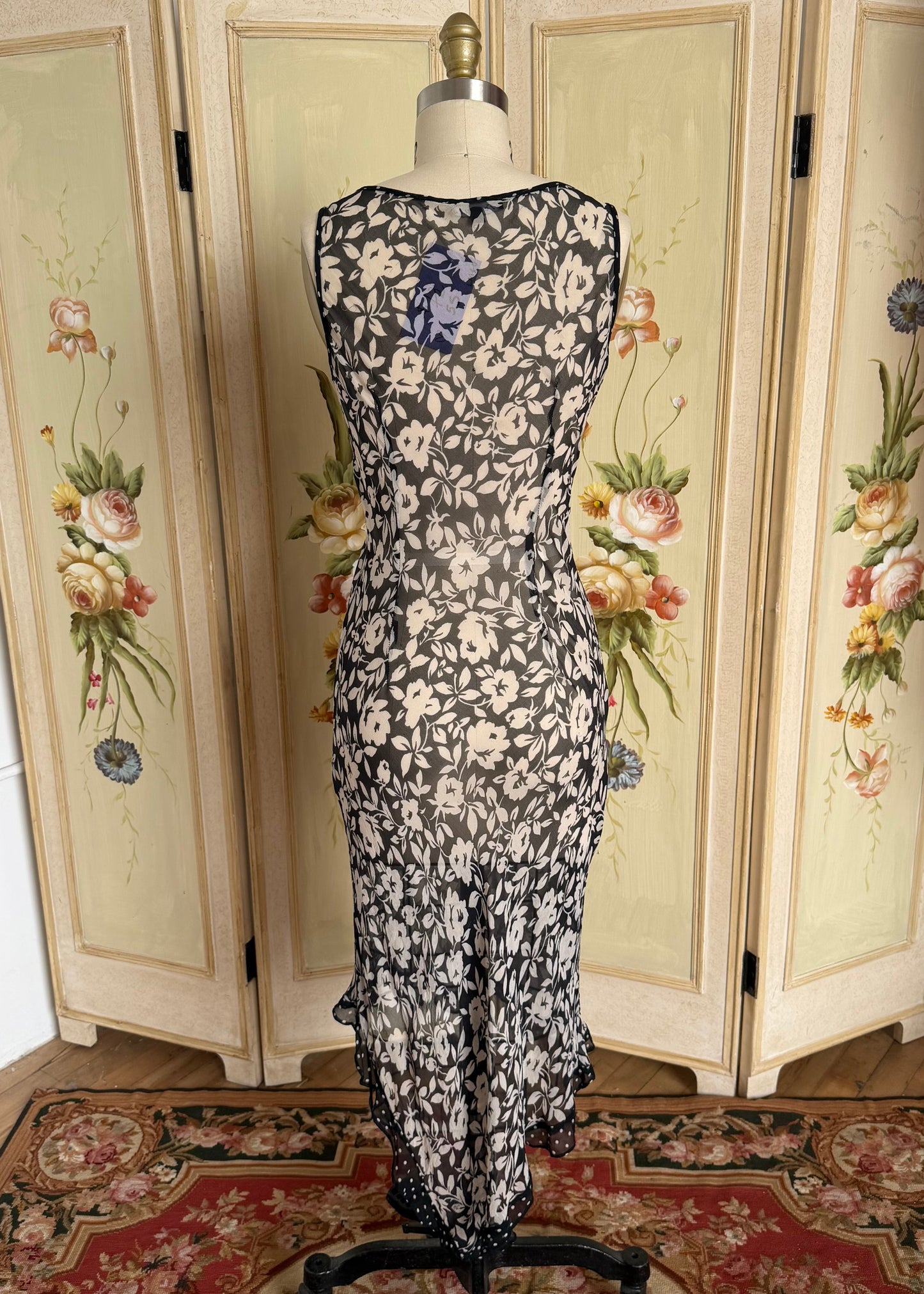 Sheer Floral Dress