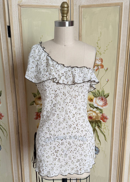 Asymmetrical Floral Top