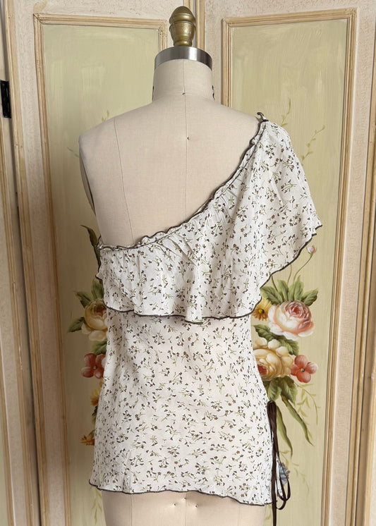 Asymmetrical Floral Top