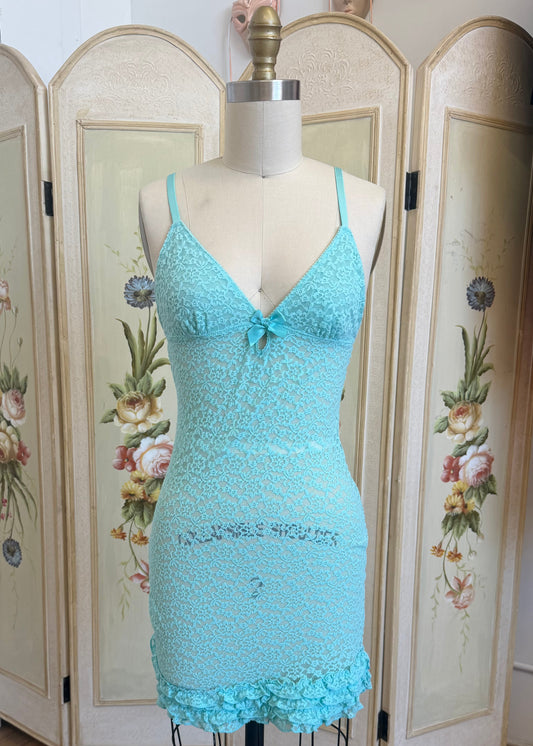 Victoria's Secret Teal Lace Slip