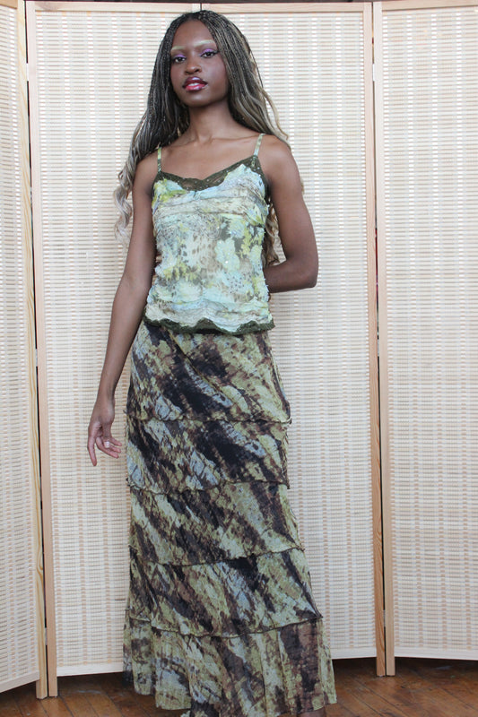 Green Earth Angel Maxi Skirt