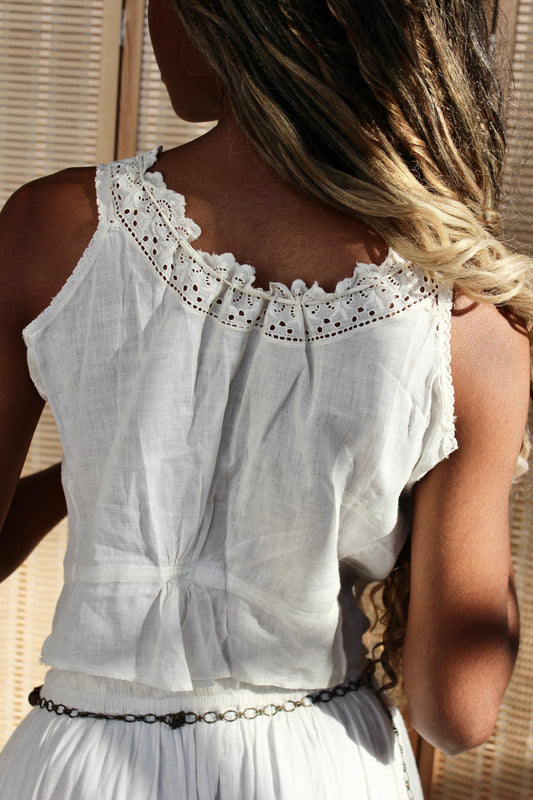 Antique Edwardian Corset Cover — Heavily Distressed (As Is)