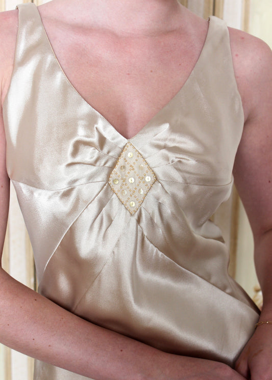 Amanda Smith Ivory Dress with Sequin Detailing