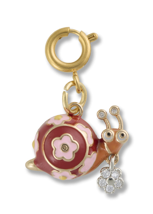 Flower Power Snail Charm
