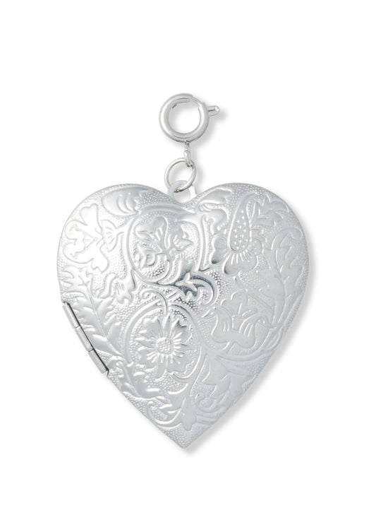 Big Silver Locket Charm