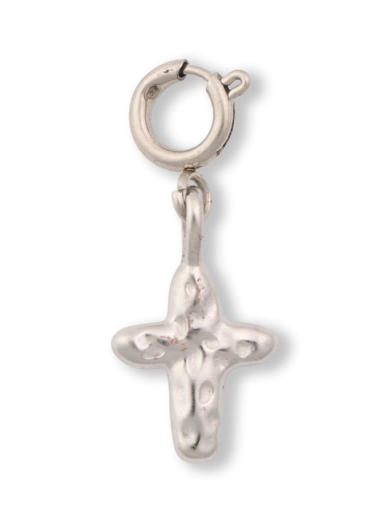 Hammered Cross Charm