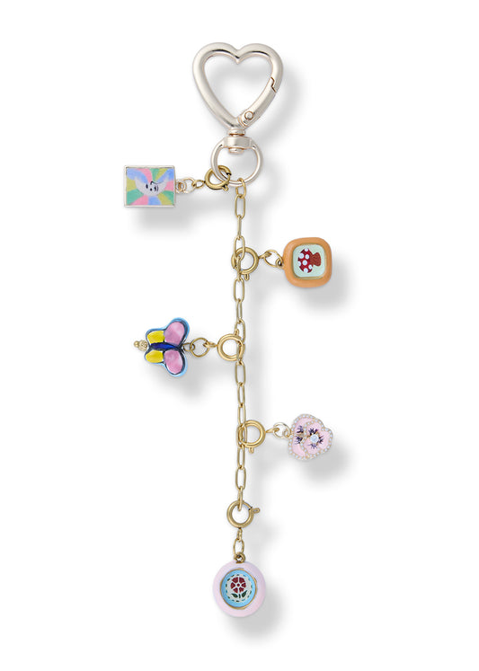 Gold Heart Bag Charm Base