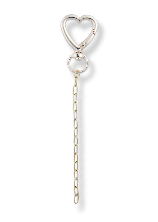 Gold Heart Bag Charm Base