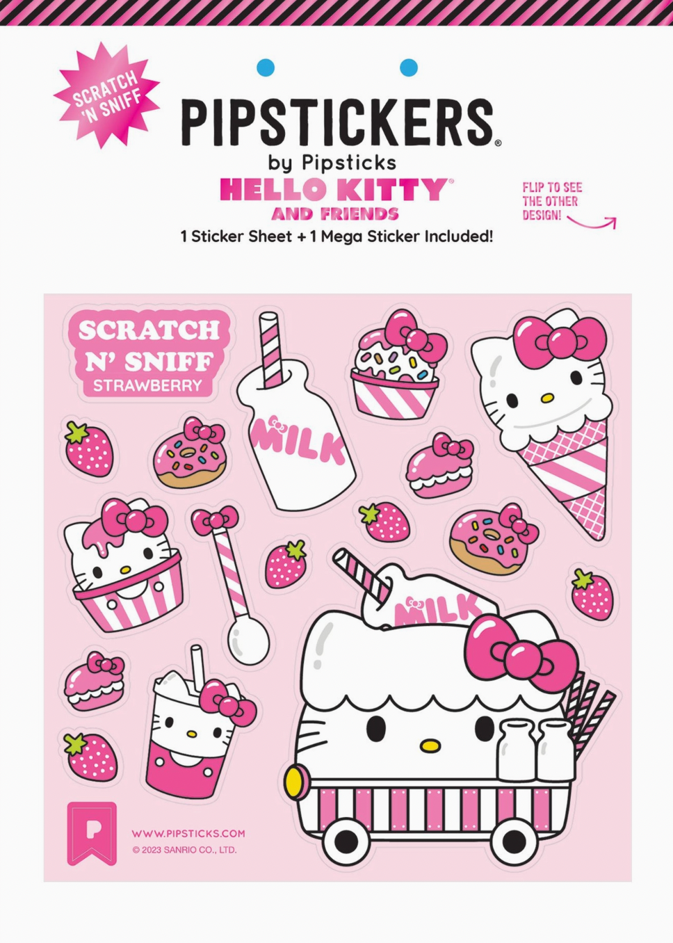 Hello Kitty Milk Cart Scratch 'n Sniff Stickers