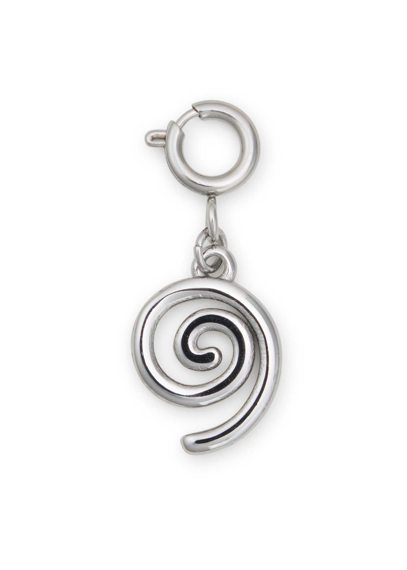 Silver Swirl Charm