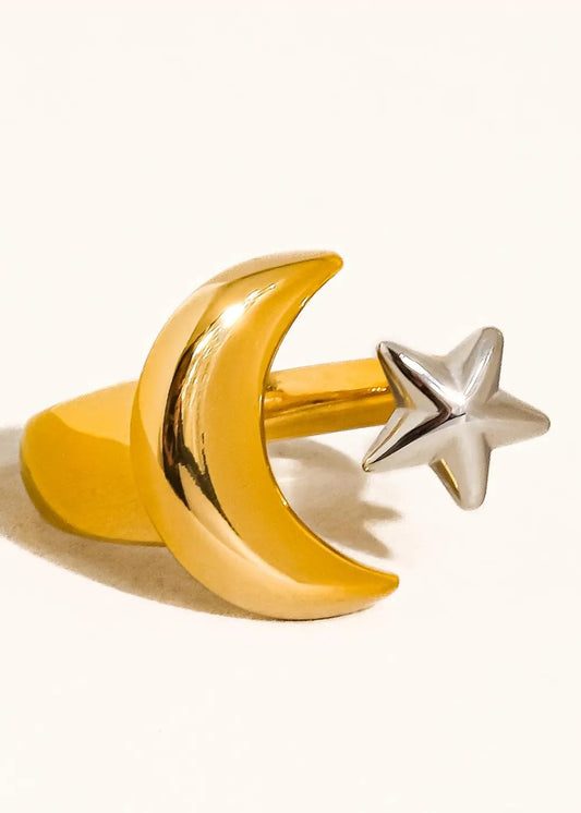 Star and Moon Ring