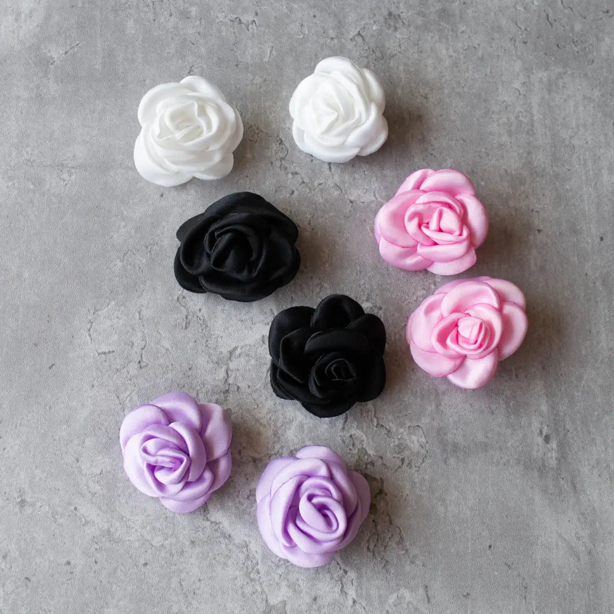 Rose Satin Hair Pin