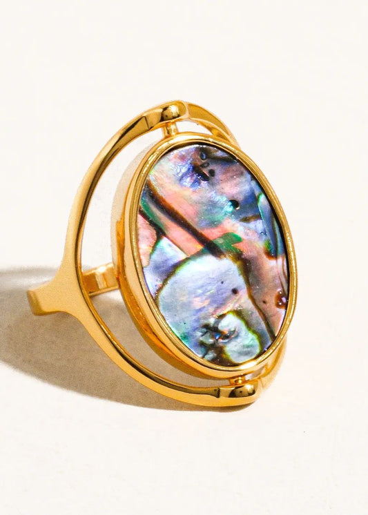 Violette Double-Sided Shell Ring