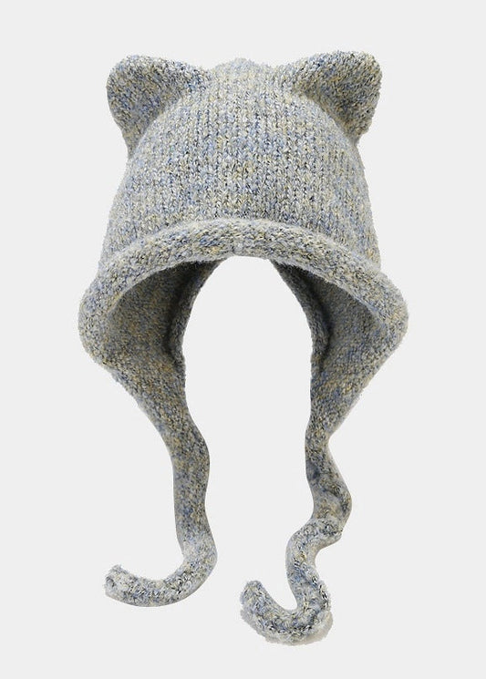 Cat Ear Thermal Knit Beanie