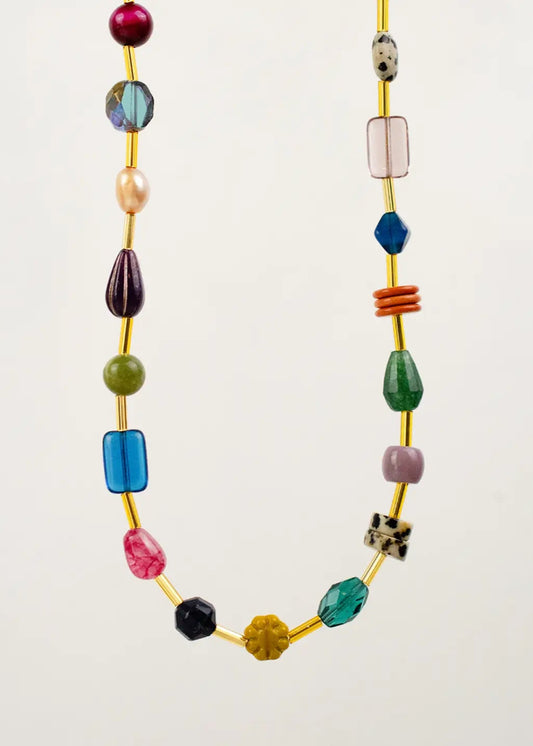 Jewel Tone Beaded Necklace