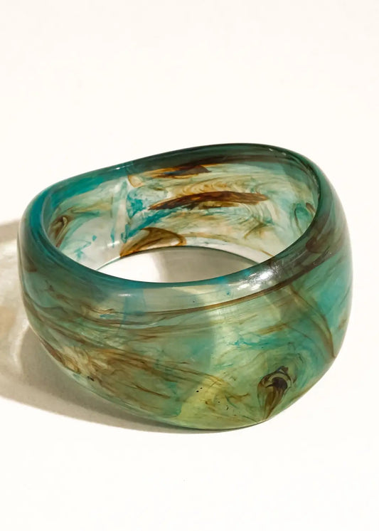 Caelia Modern Bold Statement Resin Bangle