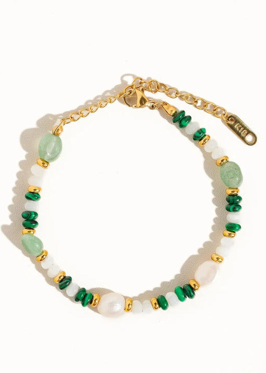 Bohemian Stone and Bead Bracelet