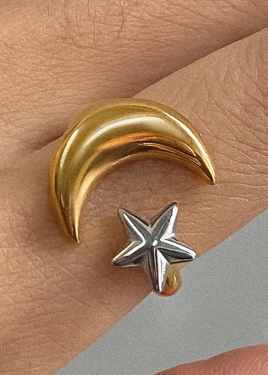Star and Moon Ring