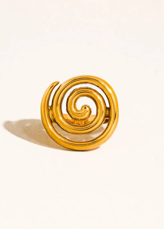 Orlisse-Spiral Statement Ring