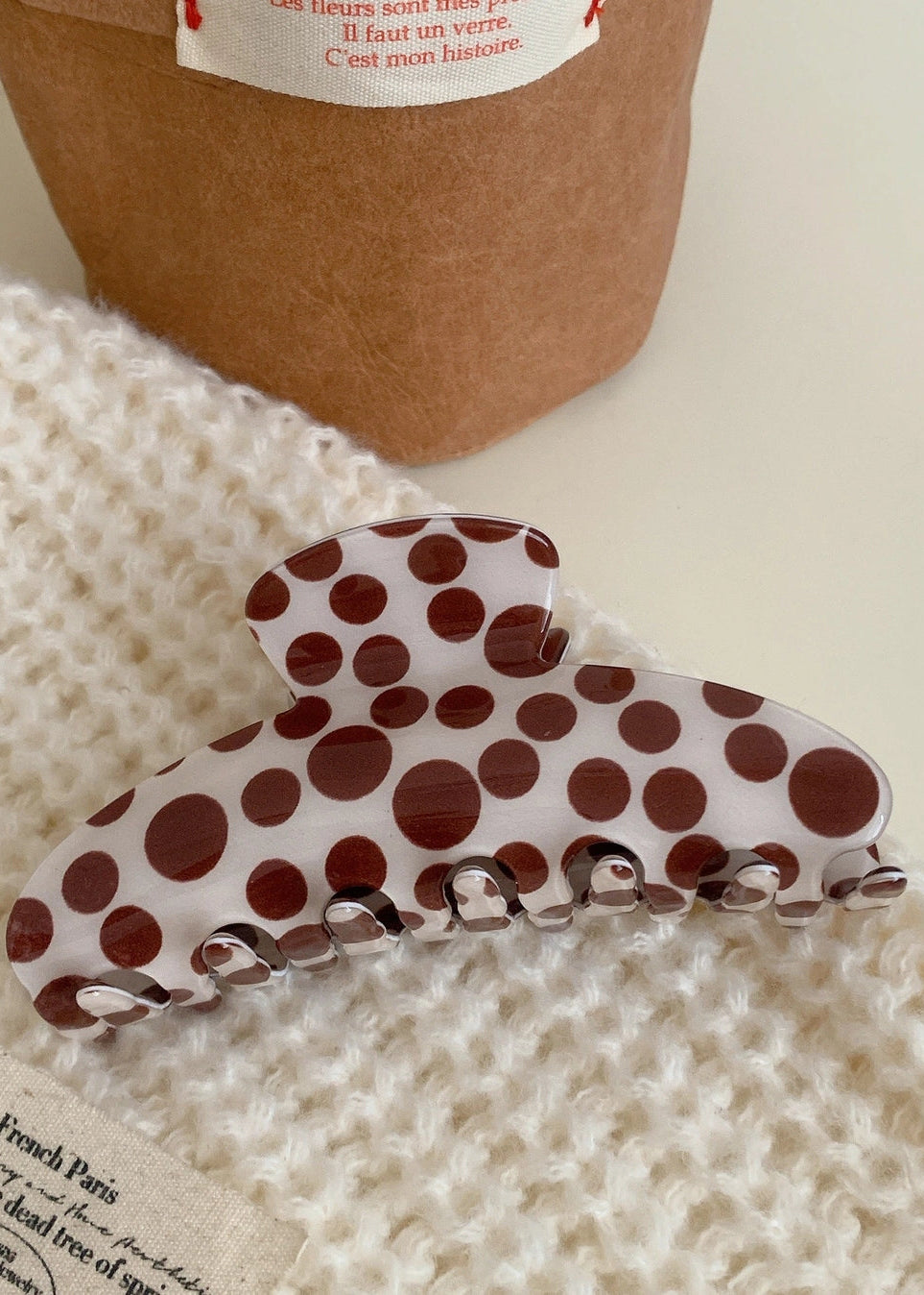Polka Dot Claw Clip