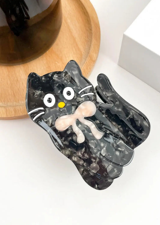 Black Cat Claw Clip