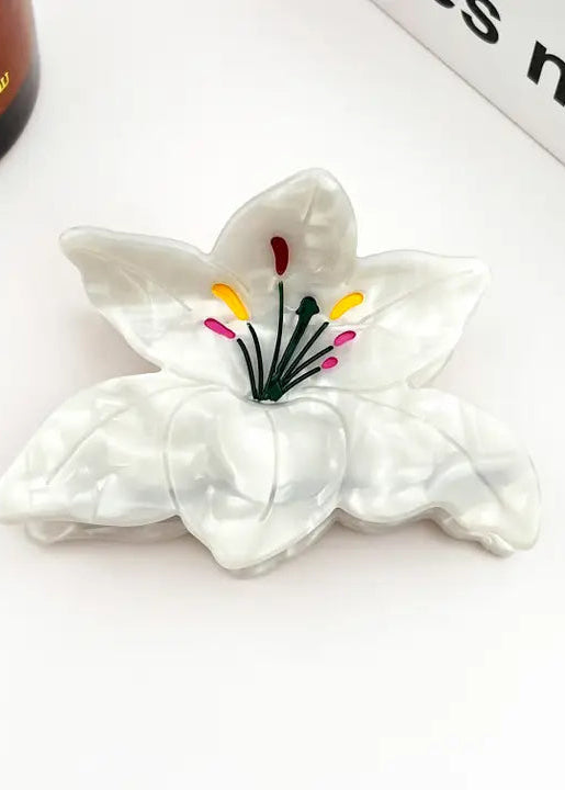 Acetate Flower Hair Clip