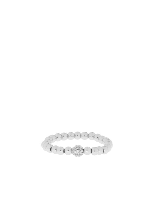 Silver Pave Stretch Ring