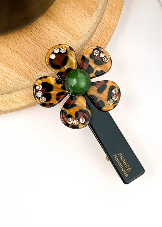 Leopard Flower Clip