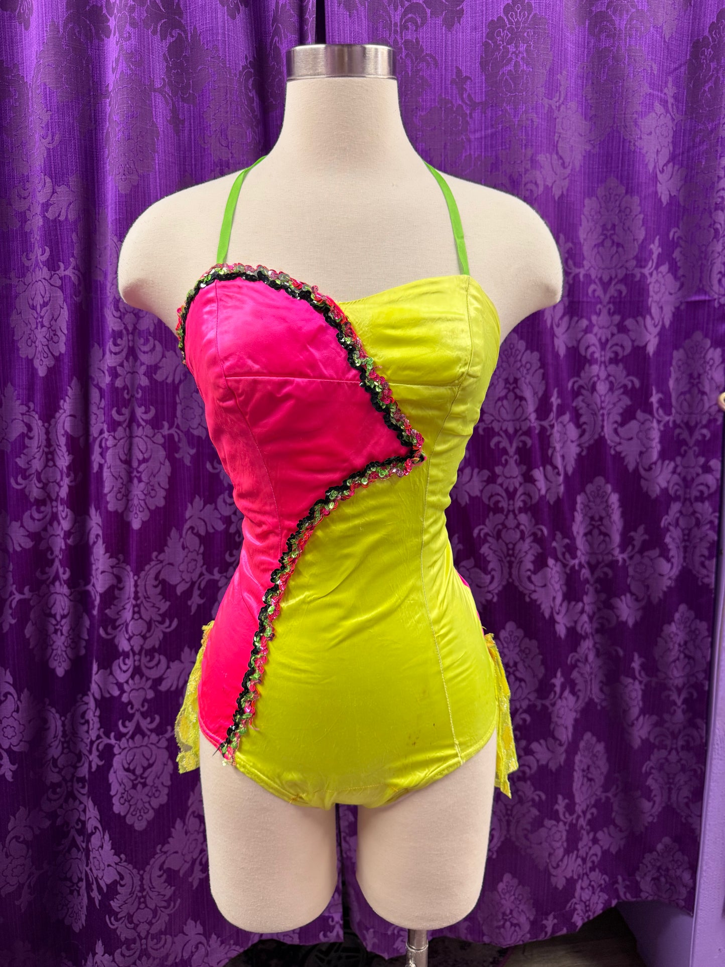 1960s Neon Showgirl Leotard