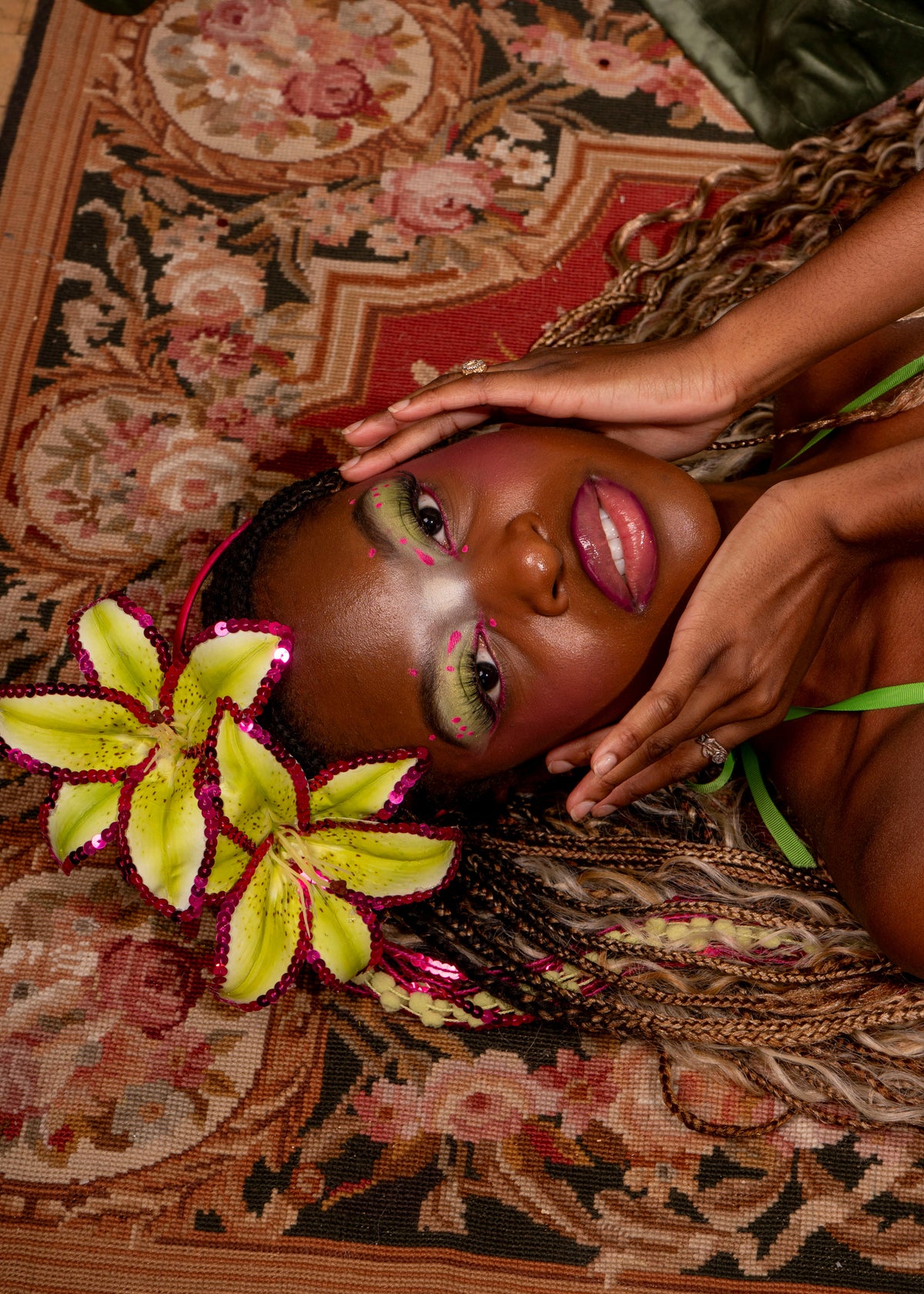 Handmade Neon Lily Flower Headpiece