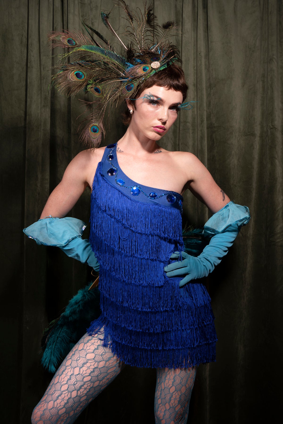 1960s Showgirl Fringe Dress