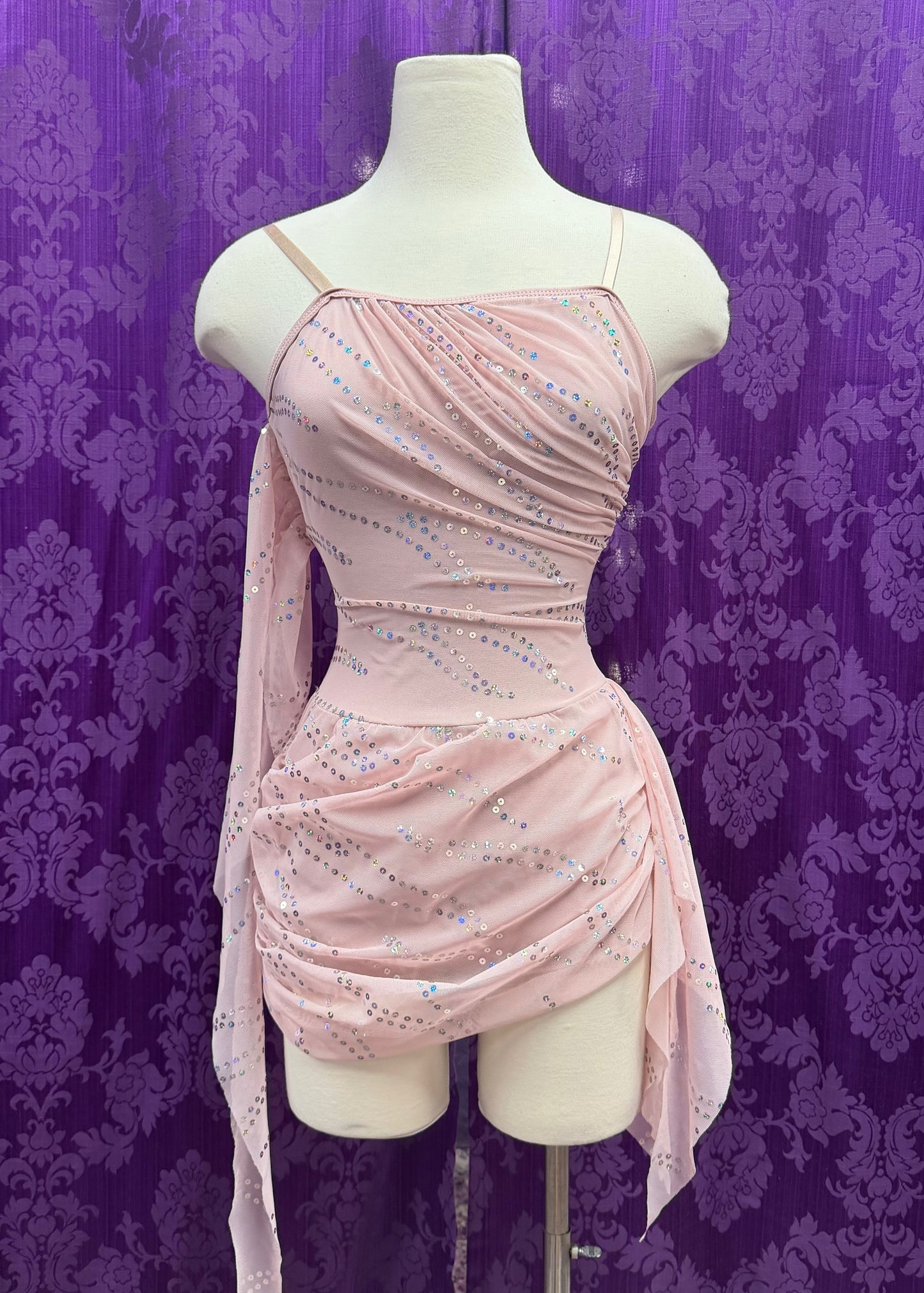 Pink Sequin Dance Costume