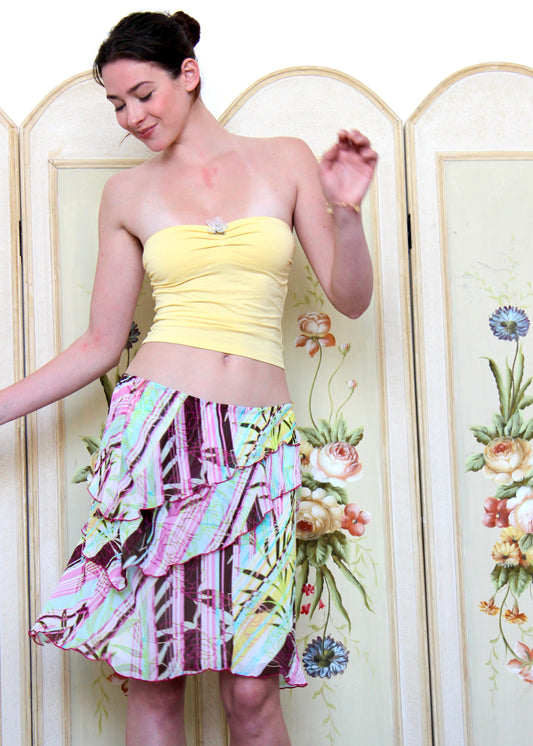 Bisou Bisou Tropical Print Skirt
