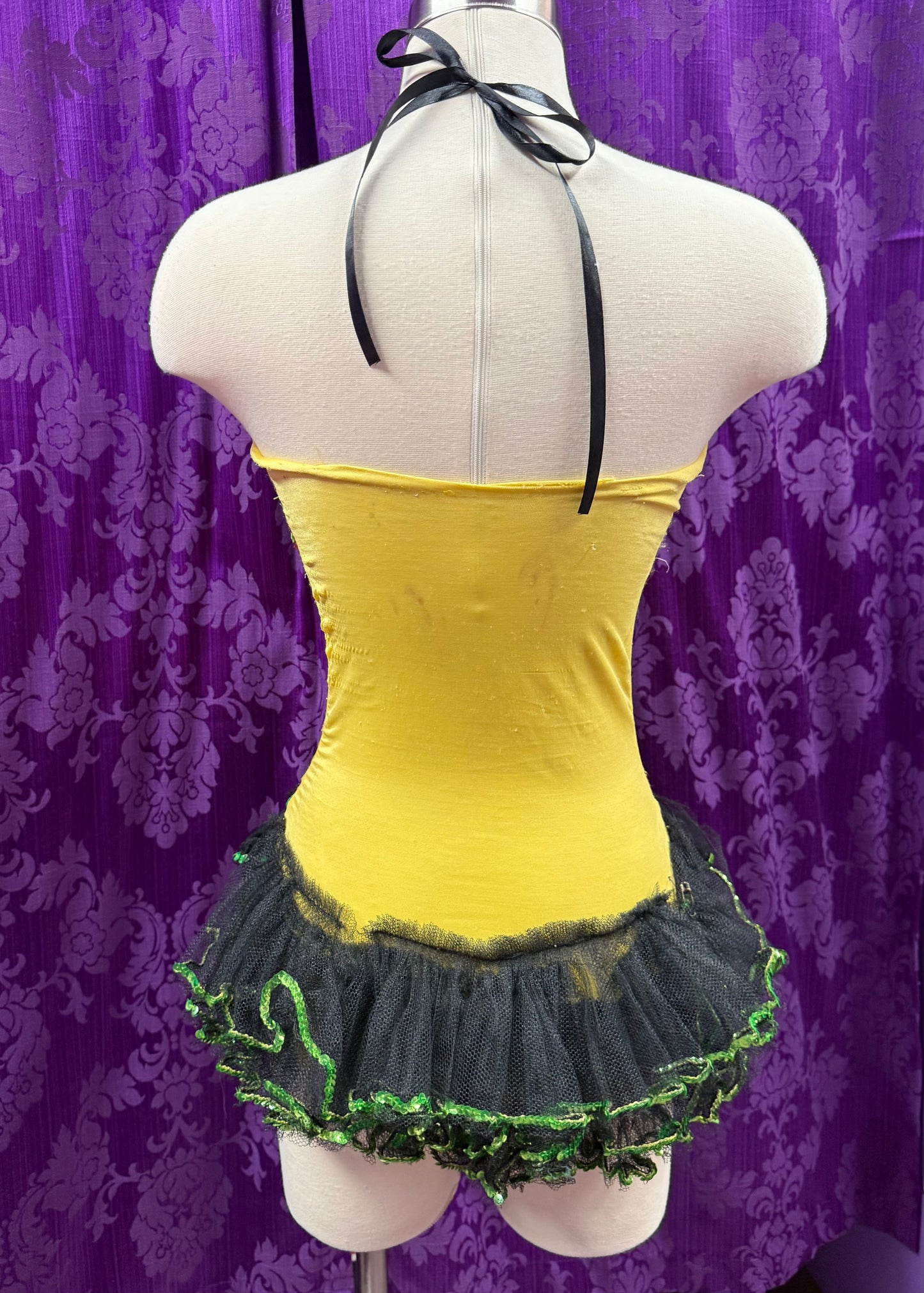 1950s Yellow Showgirl Leotard