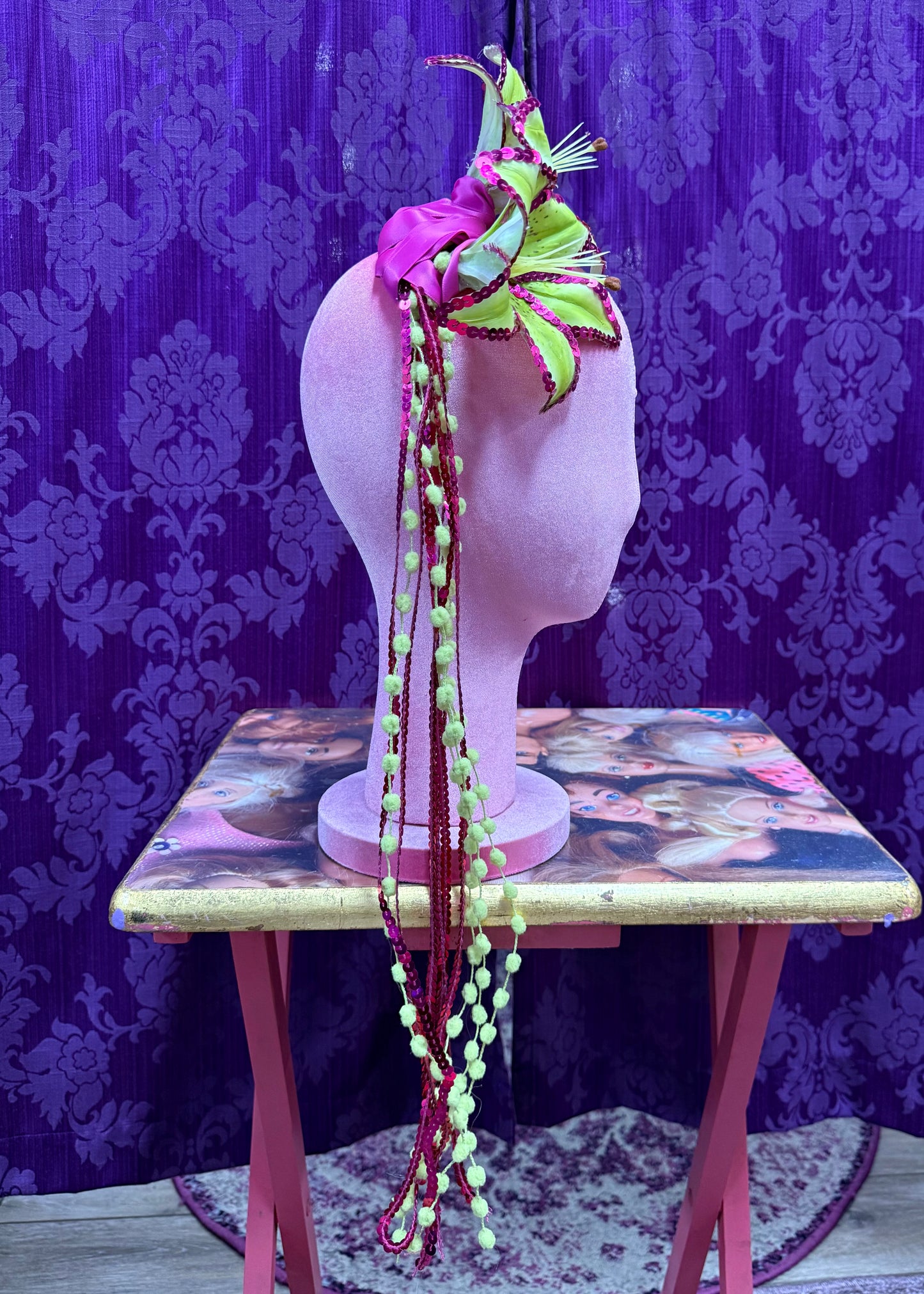 Handmade Neon Lily Flower Headpiece