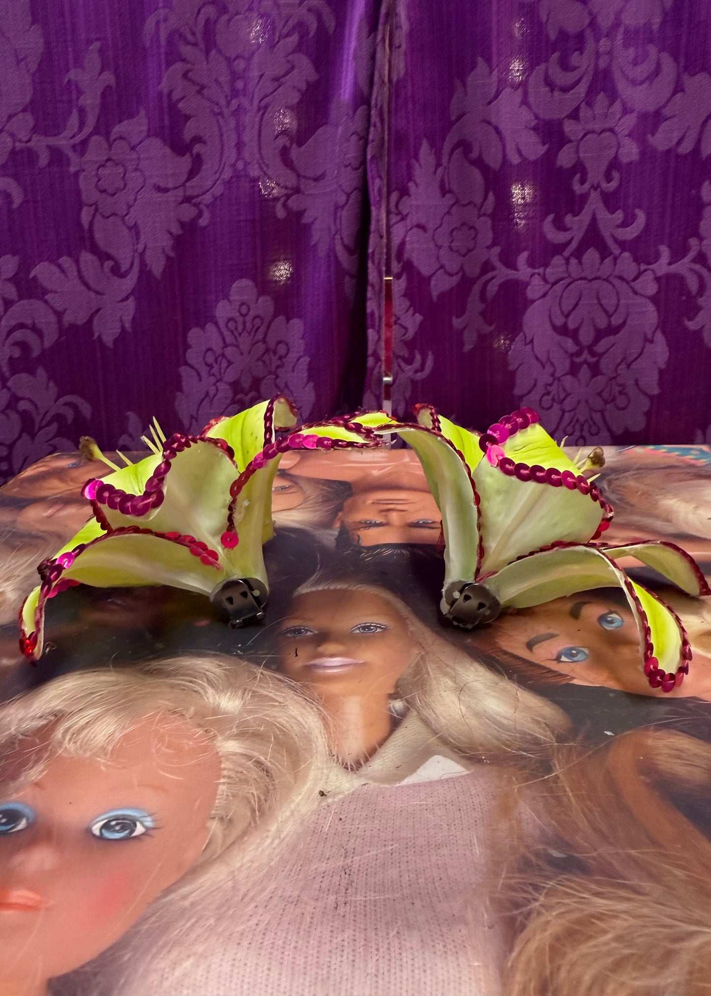 Neon Lily Shoe Clips