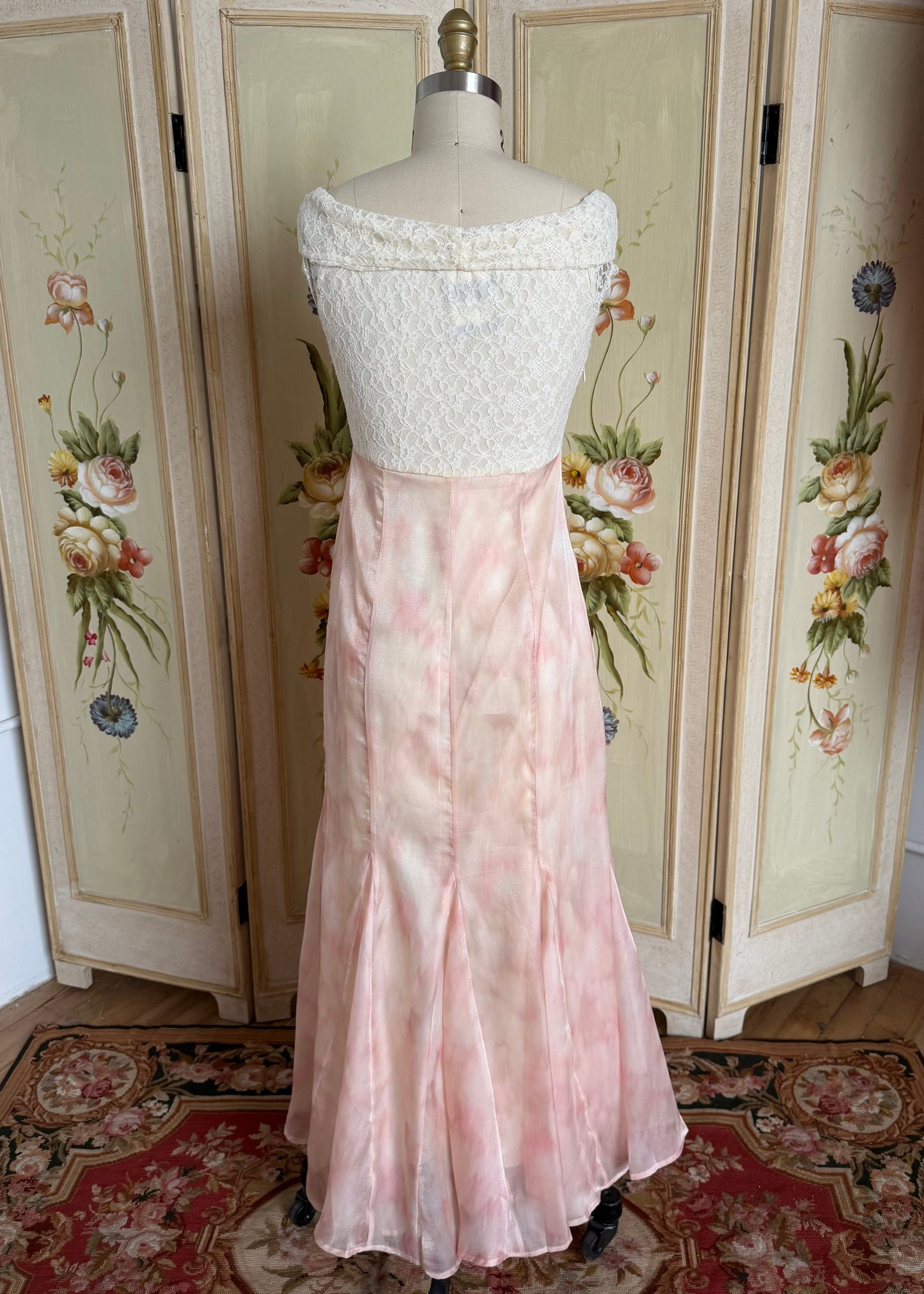 Lace Top Pink Dress
