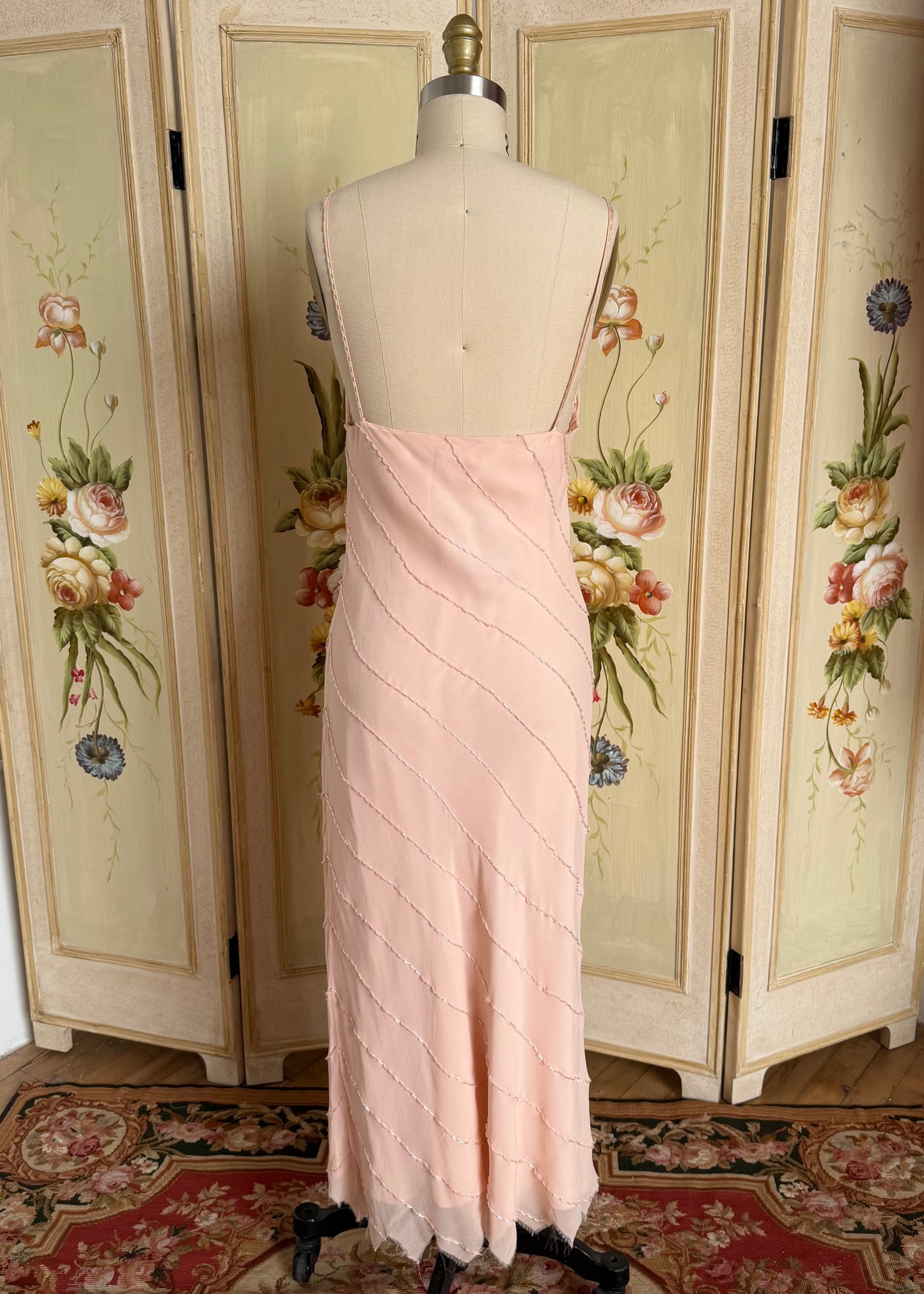 Massimo USA Silk Beaded Pink Dress