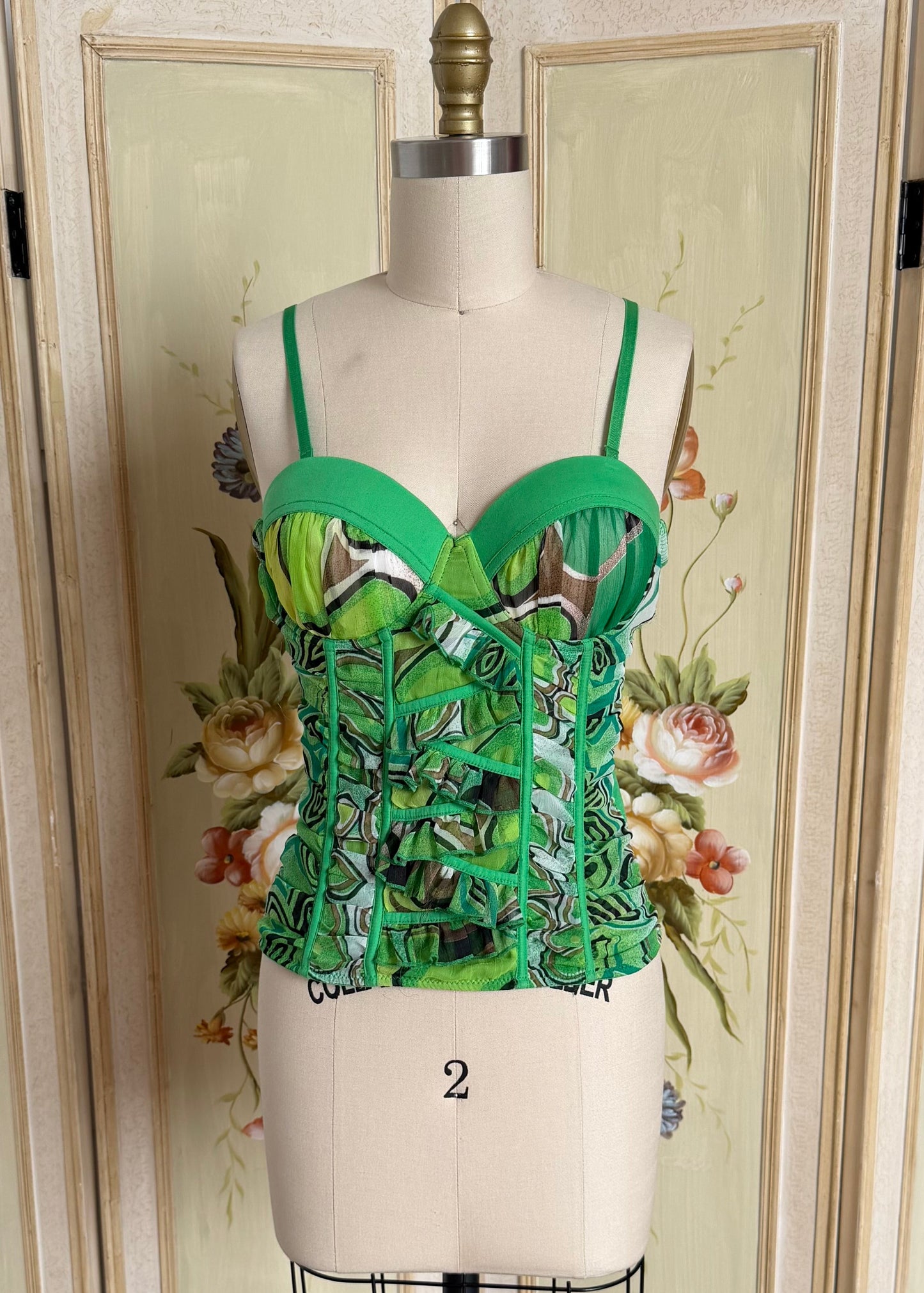 Green Bustier Top