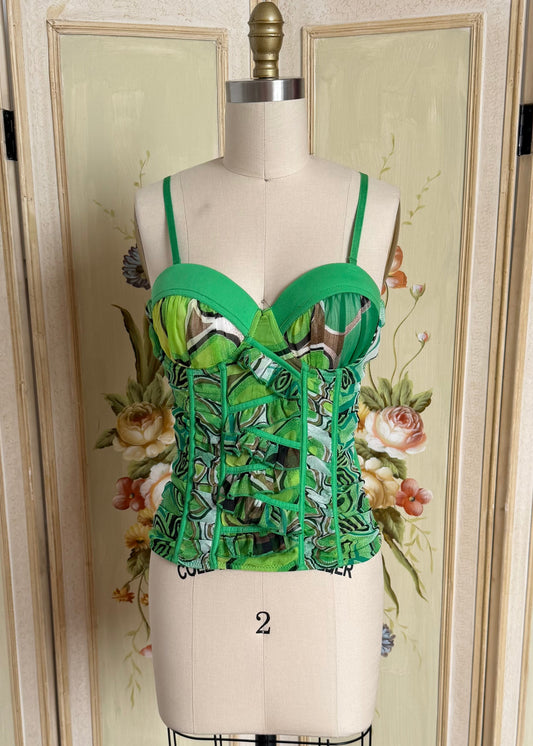 Green Bustier Top