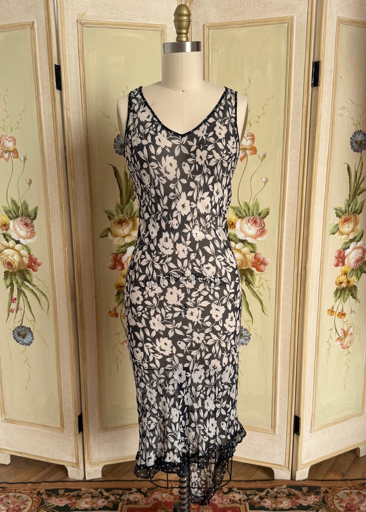 Sheer Floral Dress