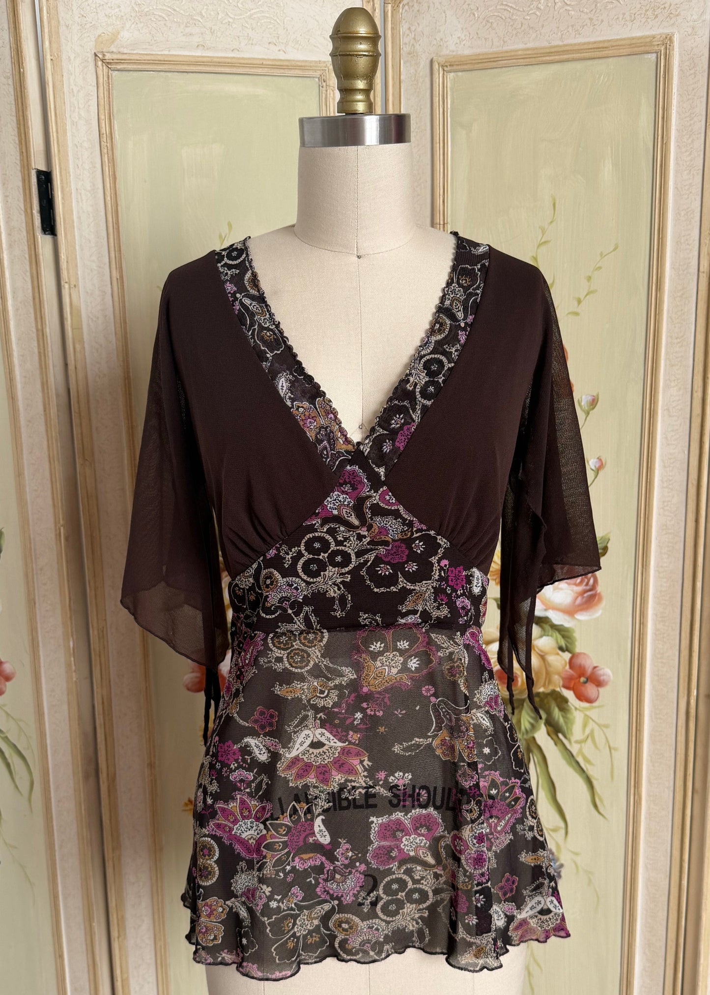 Floral Flowy Short Sleeve Top