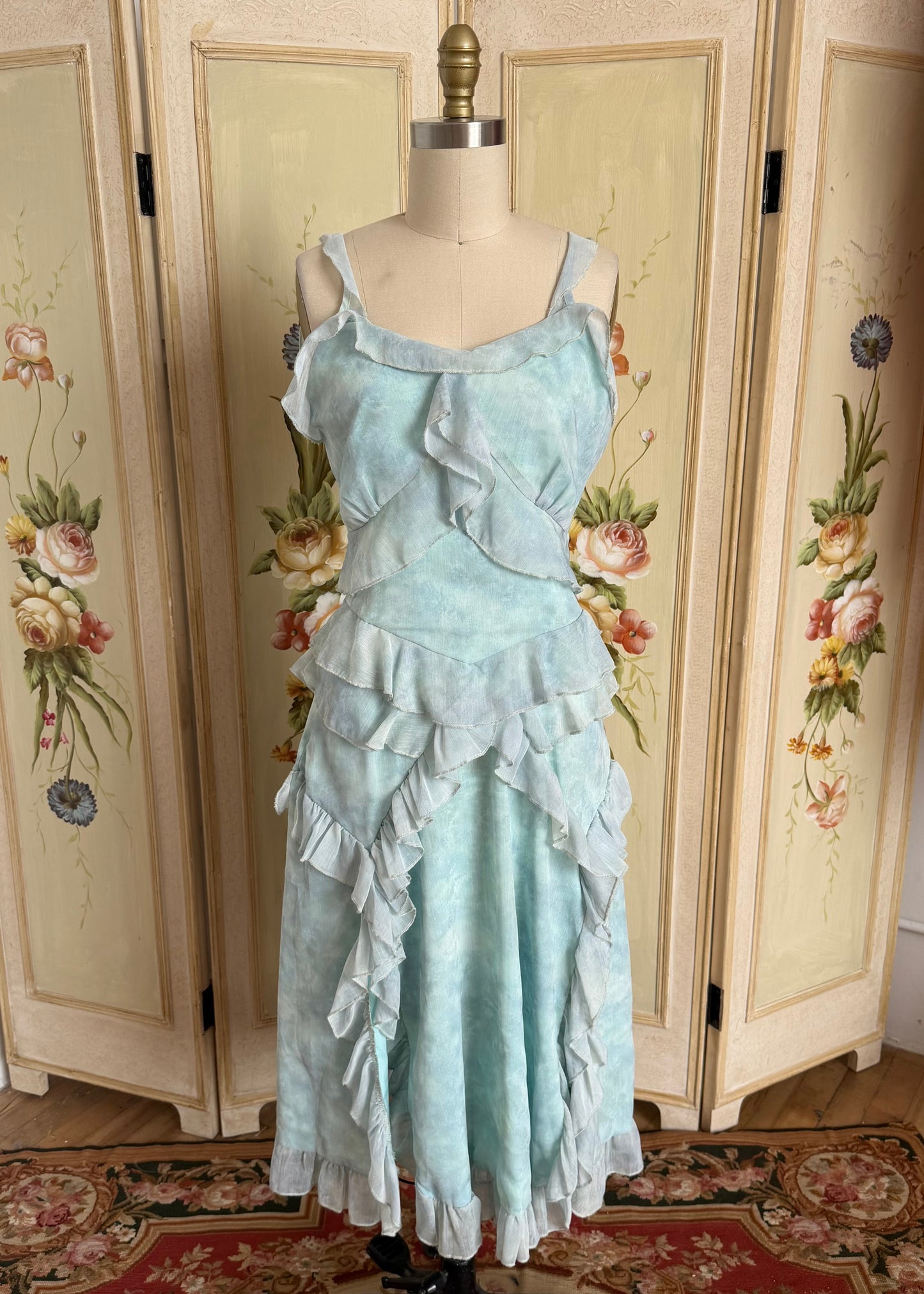 Light Blue Ruffle Dress